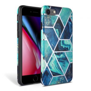 Tech-Protect Marble iPhone 7/8/SE 2020 szilikon tok (kék)