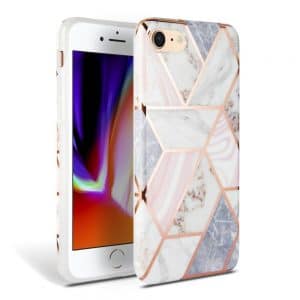 Tech-Protect Marble iPhone 7/8/SE 2020 szilikon tok (rózsaszín)
