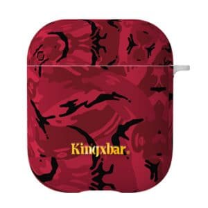 Kingxbar AirPods Camouflage szilikon tartó terepmintás (piros)