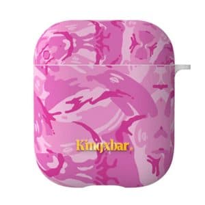 Kingxbar AirPods Camouflage szilikon tartó terepmintás (rózsaszín)
