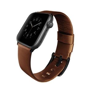 Uniq Mondain Apple Watch 42/44/45mm bőr óraszíj (barna)
