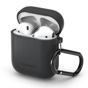 Spigen Silicone Fit AirPods tok (sötétszürke)