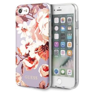 Guess Flower iPhone 7/8/SE 2020 telefontok (lila)