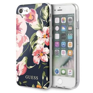 Guess Flower iPhone 7/8/SE 2020 telefontok (navy)