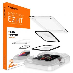 Spigen ProFlex “Ez Fit” Apple Watch 4/5 40mm kijelzővédő üveg felhelyező kerettel (2db)