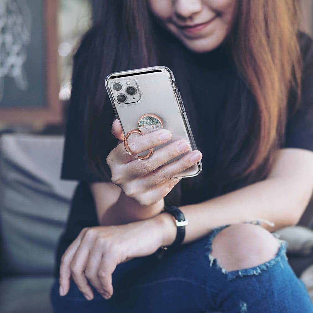 iTok webáruház - Spigen Spigen Cyrill Shine Ring telefontartó gyűrű (rózsaszín márvány) 2 Spigen Cyrill Shine Ring telefontartó gyűrű (rózsaszín márvány) - Image 2