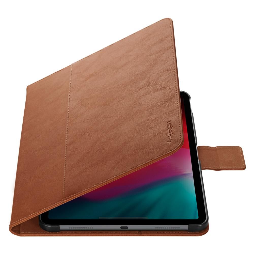 iTok webáruház - Spigen Spigen Stand Folio iPad Pro 11" 2018 tok (barna) 9 Spigen Stand Folio iPad Pro 11" 2018 tok (barna) - Image 9