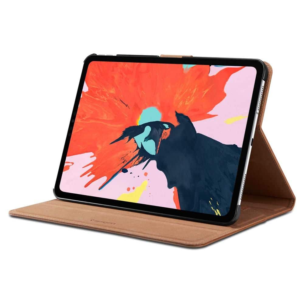 iTok webáruház - Spigen Spigen Stand Folio iPad Pro 11" 2018 tok (barna) 2 Spigen Stand Folio iPad Pro 11" 2018 tok (barna) - Image 2