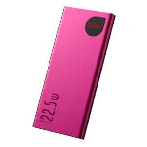 Baseus Adaman power bank külső akkumulátor 10000mAh 2x USB / USB Type C, 18W/22.5W LED kijelzővel (piros)