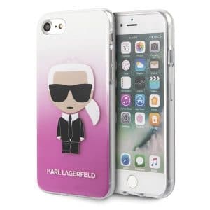 Karl Lagerfeld Gradient Ikonik Karl iPhone 6/6s/7/8/SE 2020 telefontok (rózsaszín)