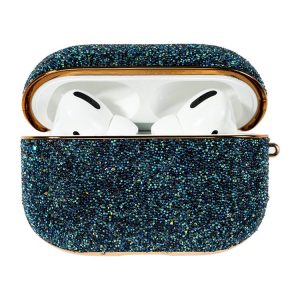 Kingxbar Crystal Fabric fényes csillámos AirPods Pro tartó (kék)
