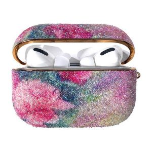 Kingxbar Rainbow fényes csillámos AirPods Pro tartó (rózsaszín)
