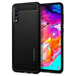 Spigen Rugged Armor Samsung Galaxy A70 (fekete)