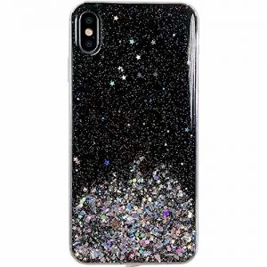 Wozinsky Star Glitter csillámos telefontok iPhone Xr (fekete)