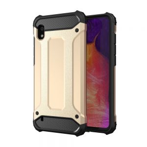 Hybrid Armor Case Tough Rugged Samsung Galaxy A12 telefontok (arany)