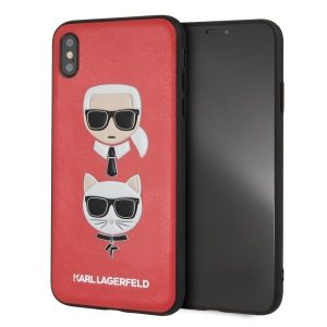 Karl Lagerfeld Karl & Choupette iPhone Xs Max telefontok (piros)