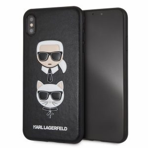 Karl Lagerfeld Karl & Choupette iPhone Xs Max telefontok (fekete)