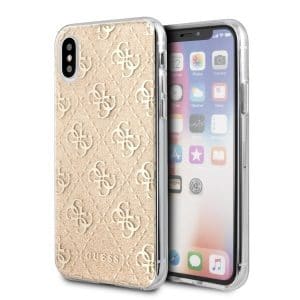 Guess 4G Glitter iPhone Xs Max telefontok (arany)