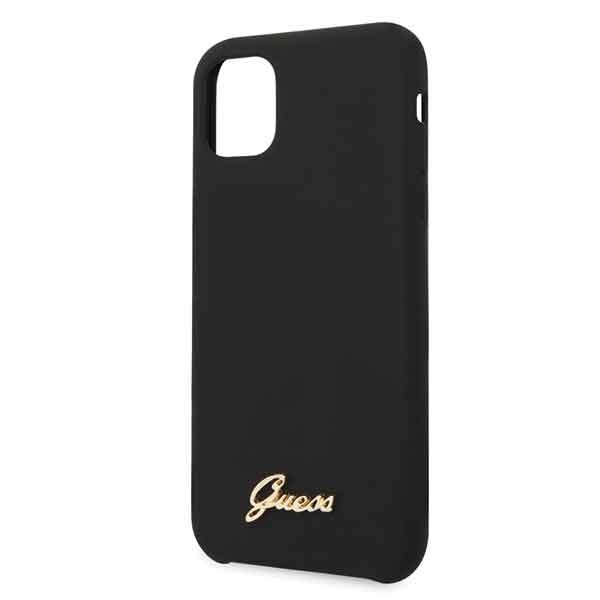 Guess Silicone Vintage Gold Logo iPhone 11 Pro telefontok (fekete) - Image 3