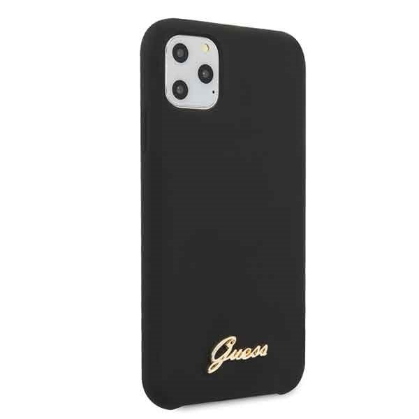 Guess Silicone Vintage Gold Logo iPhone 11 Pro telefontok (fekete) - Image 5