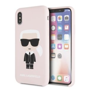 Karl Lagerfeld Silicone Ikonik szilikon iPhone X/Xs tok (rózsaszín)