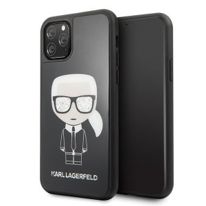 Karl Lagerfeld Ikonik Karl Glitter iPhone 11 Pro telefontok (fekete)