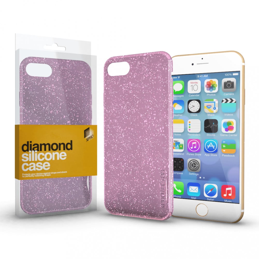 Xprotector Diamond iPhone X/Xs szilikon tok (rózsaszín)