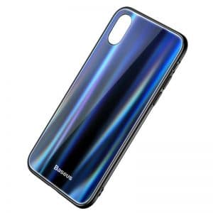 Baseus Luster Case iPhone X/Xs telefontok (fekete-kék)