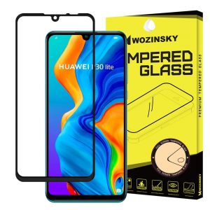 Wozinsky edzett üveg képernyővédő fólia kerettel Huawei P30 Lite
