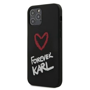 Karl Lagerfeld iPhone 12/12 Pro Forever Karl telefontok (fekete)