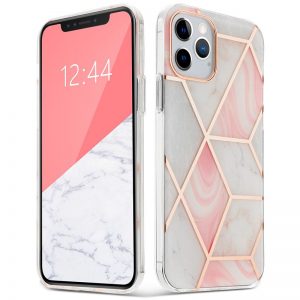 Tech-Protect Marble iPhone 12 / iPhone 12 Pro tok (rózsaszín)