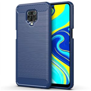 Carbon Case szilikon telefontok Xiaomi Redmi Note 9 Pro / Redmi Note 9S (sötétkék)