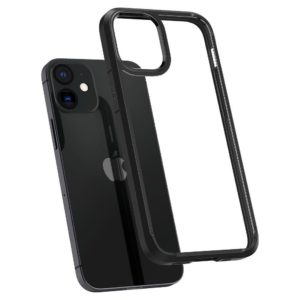 Spigen Ultra Hybrid iPhone 12 mini tok (átlátszó-fekete)