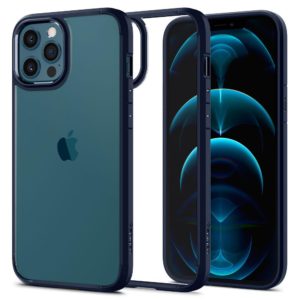 Spigen Ultra Hybrid iPhone 12 / iPhone 12 Pro tok Navy Blue (átlátszó-kék)
