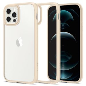 Spigen Ultra Hybrid iPhone 12 / iPhone 12 Pro tok (átlátszó-bézs)