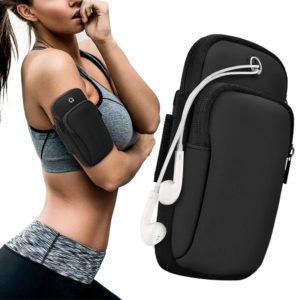 Univerzális karpánt telefontartó futóknak, sportolóknak (fekete)