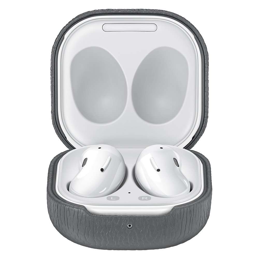 iTok webáruház - Samsung Samsung bőr borítású tok Samsung Galaxy Bud Pro / Buds Live készülékhez (szürke) 2 Samsung bőr borítású tok Samsung Galaxy Bud Pro / Buds Live készülékhez (szürke) - Image 2