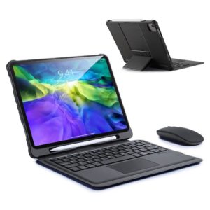 Dux Ducis vezetéknélküli Bluetooth angol QWERTY billentyűzetes tok iPad Pro 11″ 2020 / iPad Air 4 10.9″ 2020 (fekete)