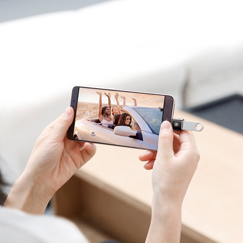 Baseus Converter adapter átalakító USB-USB Type C aljzat (fekete) - Image 6