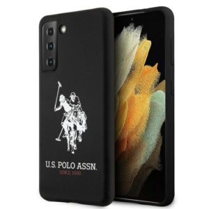 US Polo Silicone Logo Samsung Galaxy S21 5G telefontok (fekete)