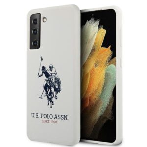 US Polo Silicone Logo Samsung Galaxy S21 5G telefontok (fehér)
