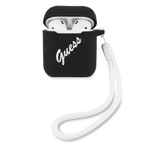 Guess Silicone Vintage AirPods tok GUACA2LSVSBW (fekete fehér)