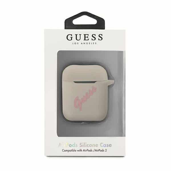 Guess Silicone Vintage AirPods tok GUACA2LSVSGP (rózsaszín szürke) - Image 3