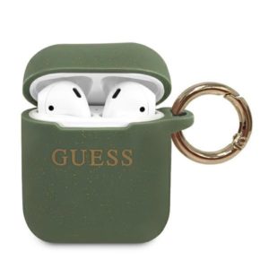 Guess Silicone Glitter AirPods tok GUACCSILGLKA (khaki)
