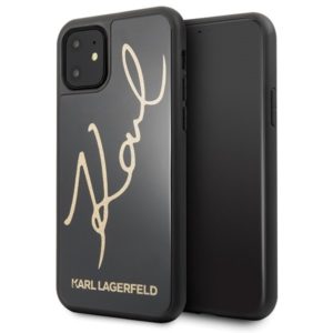 Karl Lagerfeld Signature Glitter Karl Lagerfeld iPhone 11 tok (fekete)