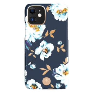 Kingxbar Blossom telefontok Swarovski kristállyal iPhone 11/11 Pro/11 Pro Max (gardénia)