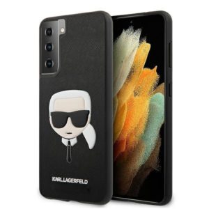 Karl Lagerfeld Saffiano Ikonik Karl’s Head Samsung S21+ G996 telefontok (fekete)