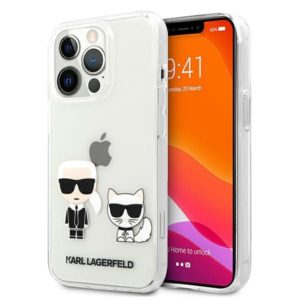 Karl Lagerfeld Transparent Karl & Choupette iPhone 13 Pro telefontok (átlátszó)