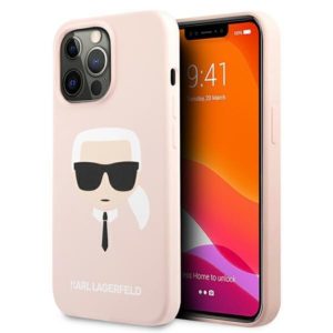 Karl Lagerfeld Silicone Ikonik Karl’s Head szilikon iPhone 13 Pro tok (rózsaszín)