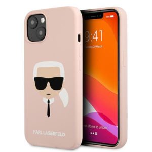 Karl Lagerfeld Silicone Ikonik Karl’s Head szilikon iPhone 13 mini tok (rózsaszín)
